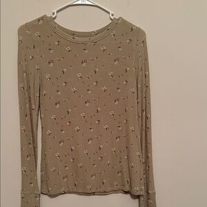 Women’s Floral Long-Sleeve Tee - Beige